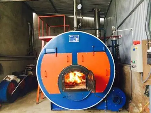 lò đốt củi dang nằm